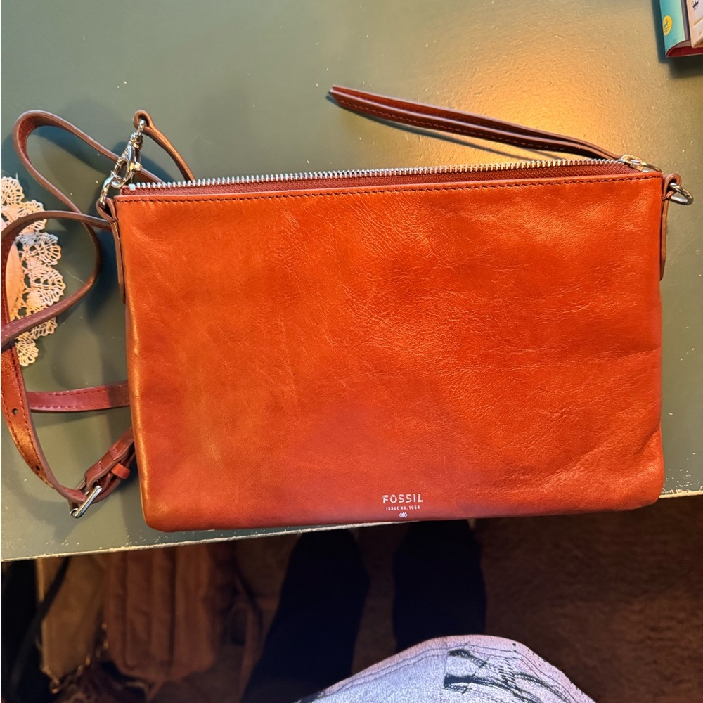 FOSSIL BROWN CROSSBODY PURSE